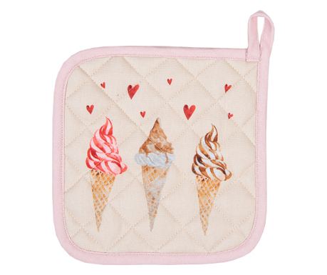 Set od 2 pamučna termo podmetača Sladoled 20x20 cm