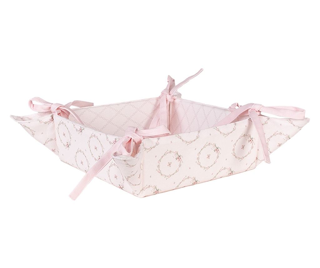 Többszínű nyuszi pamut kenyérkosár 35x35x8 cm - 3