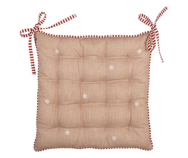 Karácsonyi Székpárna, Többszínű Pamut Mézeskalács, 40x40x4 cm