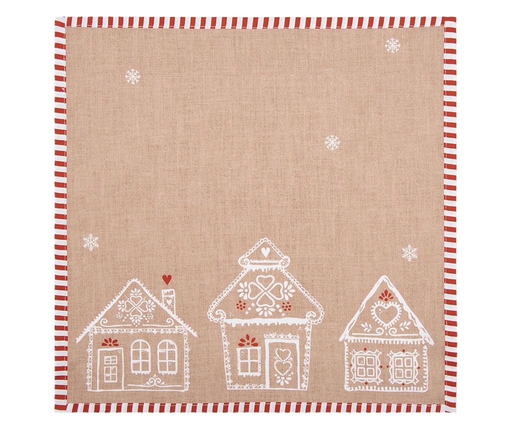 Sada 6 bavlnených obrúskov na stôl Perník 40x40 cm - 2