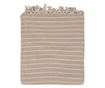 Bézs és barna pamut takaró 125x150 cm