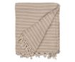 Bézs és barna pamut takaró 125x150 cm