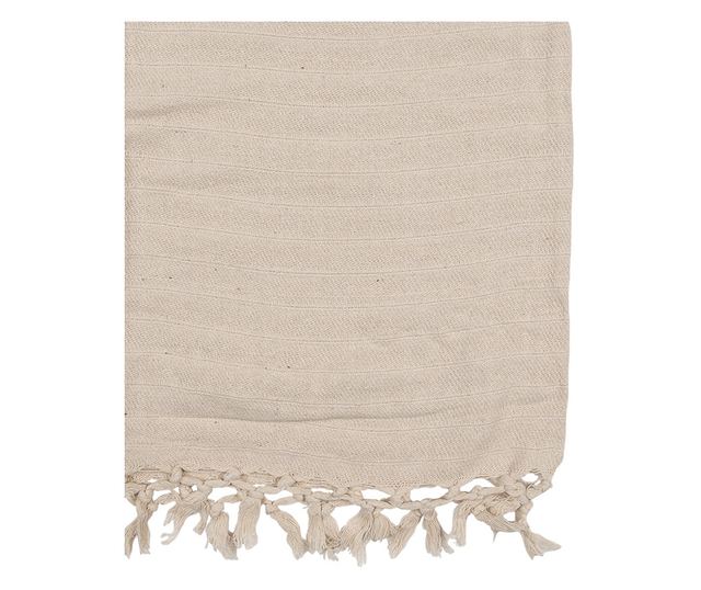 Bézs pamut takaró 125x150 cm