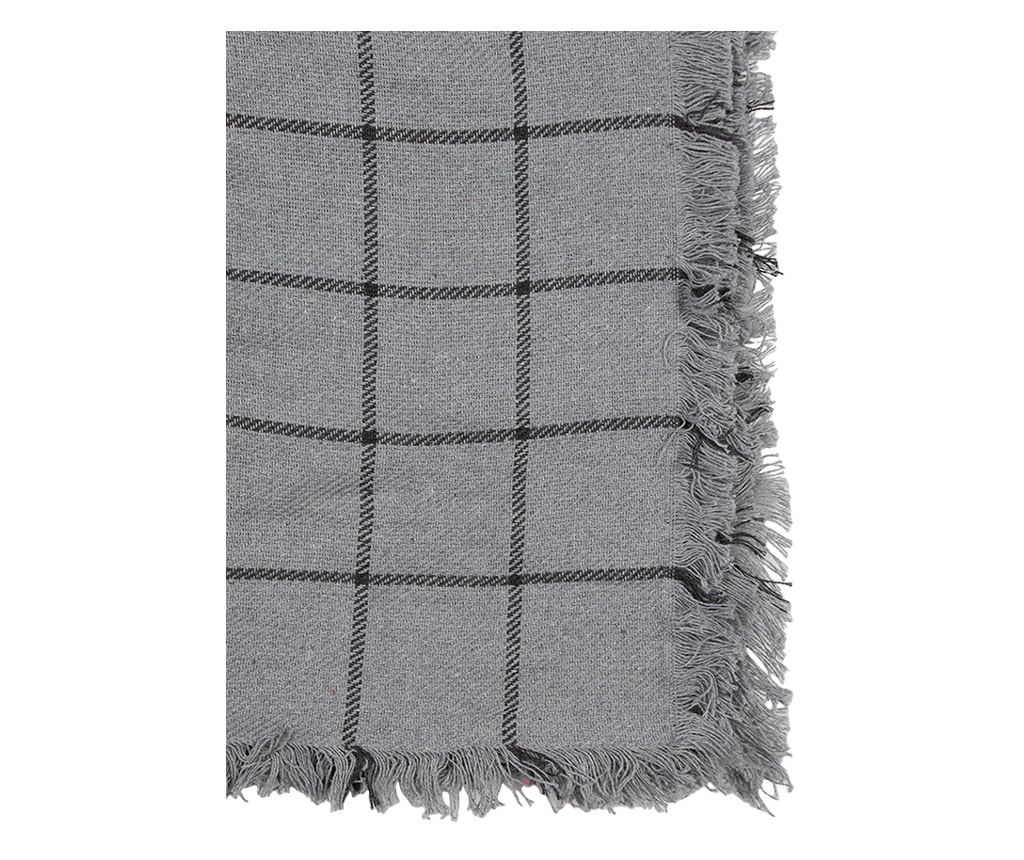 Szürke és fekete pamut takaró 125x150 cm - 2