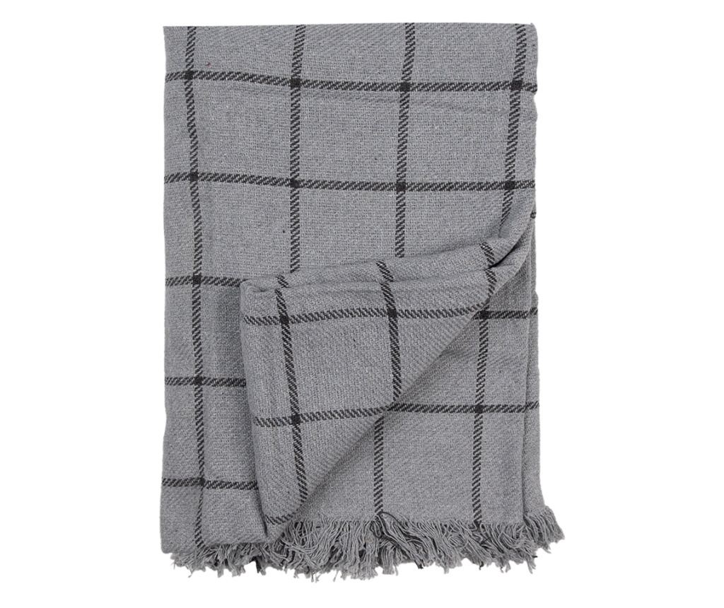 Szürke és fekete pamut takaró 125x150 cm - 3
