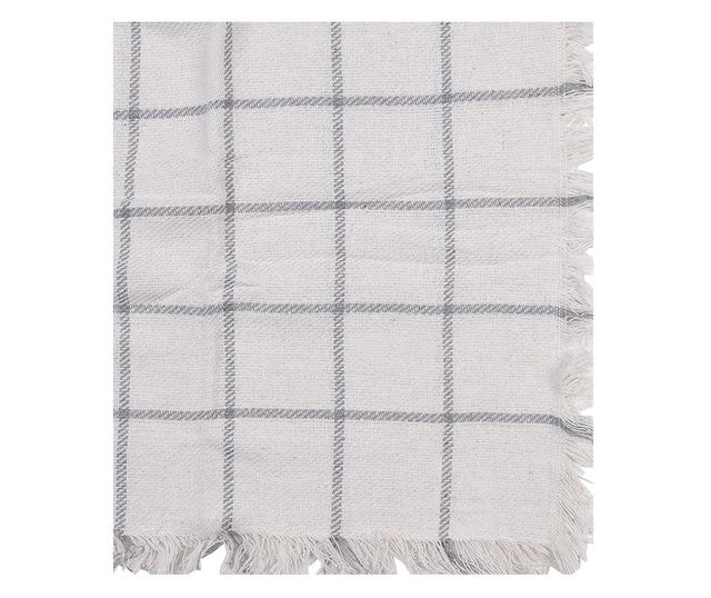 Szürke és fehér pamut takaró 125x150 cm