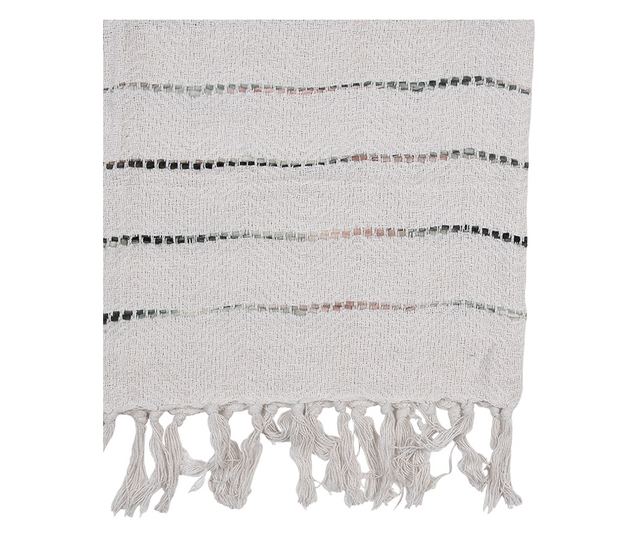 Fekete és bézs pamut takaró 125x150 cm