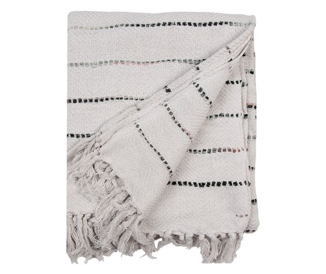 Fekete és bézs pamut takaró 125x150 cm