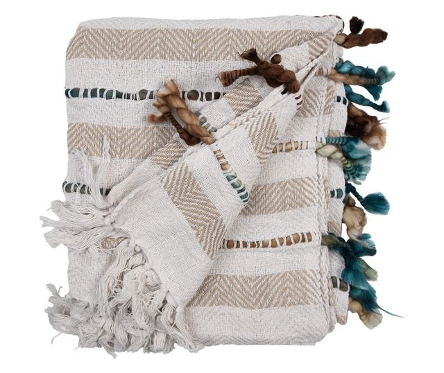 Többszínű pamut takaró 125x150 cm