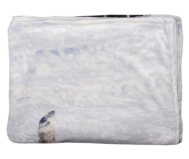 Többszínű textil takaró téli táj mintával 130x170 cm