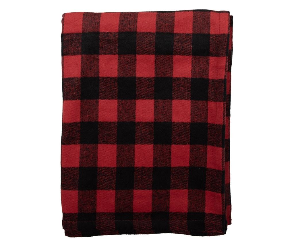 Fekete és piros textil takaró 130x170 cm - 2