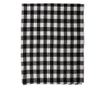 Fekete-fehér textil takaró 130x170 cm