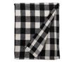 Fekete-fehér textil takaró 130x170 cm
