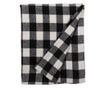Fekete-fehér textil takaró 130x170 cm