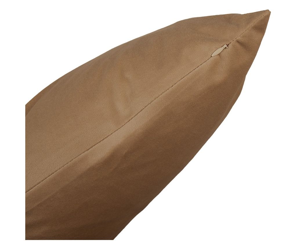 2 db Barna Bársony Párnahuzat, 45x45 cm - 2