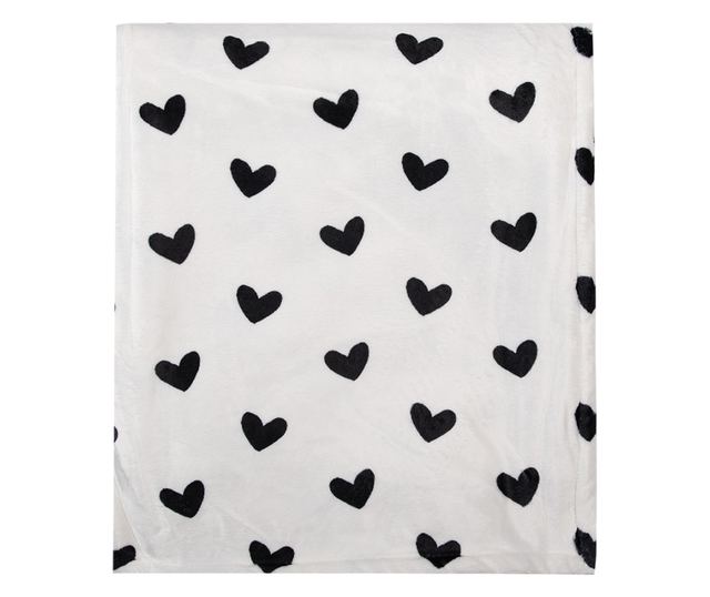 Fehér és fekete textil takaró 130x170 cm