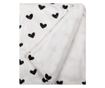 Fehér és fekete textil takaró 130x170 cm
