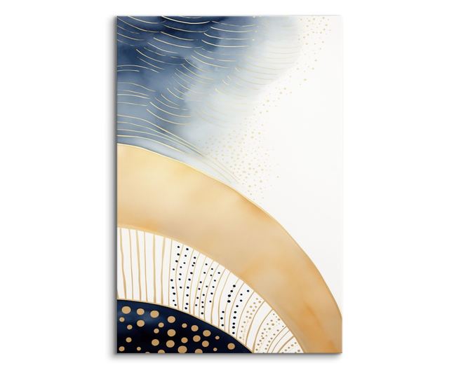 Tablou Muralo Panza Ornamente abstracte din marmura 70 cm x 100 cm azteca auriu Decorare camera de z  70x100