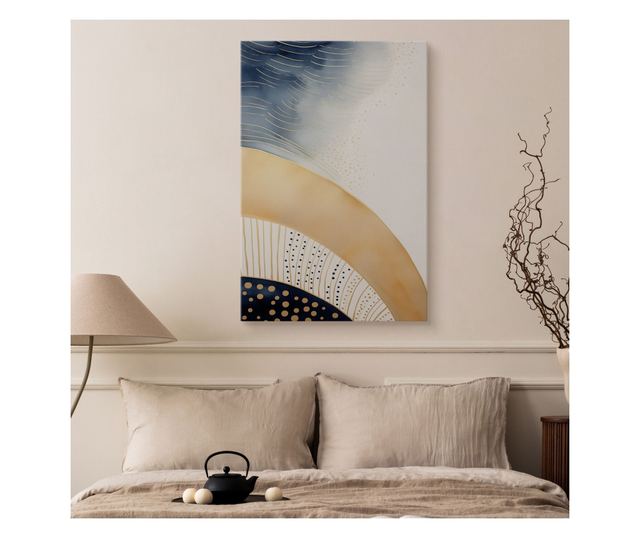 Tablou Muralo Panza Ornamente abstracte din marmura 70 cm x 100 cm azteca auriu Decorare camera de z  70x100
