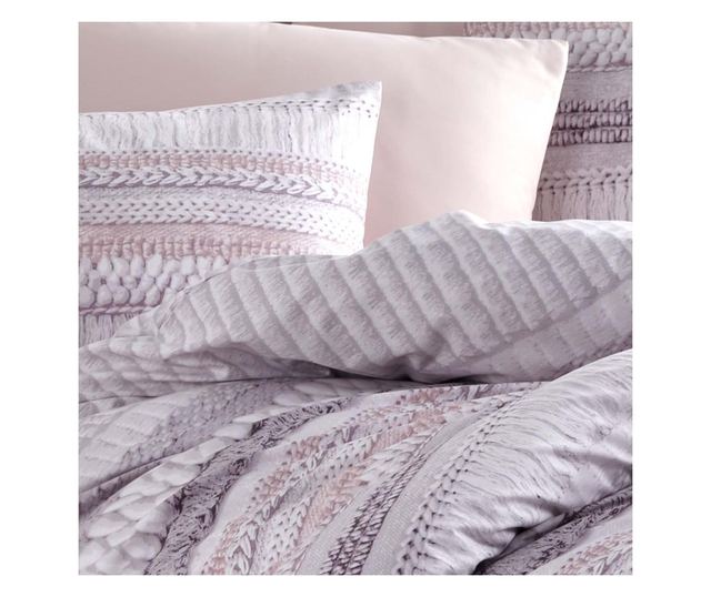 Majoli Bahar Home Collection dupla ágynemű, 100% ranforce pamut, 144 TC, 4 darab (200x220 cm takaróhuzat, 240x260 cm lepedő, 2 d