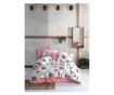 Majoli Bahar Home Collection dupla ágynemű, 100% ranforce pamut, 144 TC, 4 darab (200x220 cm takaróhuzat, 240x260 cm lepedő, 2 d