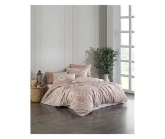 Majoli Bahar Home Collection dupla ágynemű, 100% ranforce pamut, 144 TC, 4 darab (200x220 cm takaróhuzat, 240x260 cm lepedő, 2 d