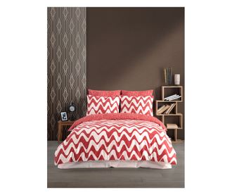 Duple posteljina, Majoli Bahar Home Collection, 100% pamuk ranforce, 144 TC, 4 komada (navlaka za pokrivač 200x220 cm, plahta za