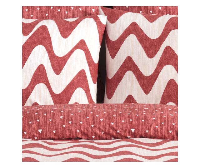Duple posteljina, Majoli Bahar Home Collection, 100% pamuk ranforce, 144 TC, 4 komada (navlaka za pokrivač 200x220 cm, plahta za