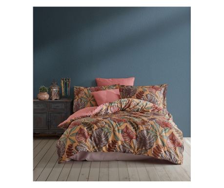 Dvojitá sada ložního prádla, Class Home Collection, 100% saténová bavlna, 210TC, 6 dílů (povlak na přikrývku 200x220 cm, prostěr