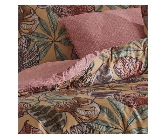 Class Home Collection dupla ágynemű, 100% szatén pamut, 210 TC, 6 darab (200x220 cm takaróhuzat, 240x260 cm lepedő, 4 db 50x70 c
