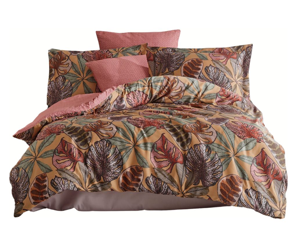 Lenjerie de pat dublu, Class Home Collection, 100% bumbac satin, 210TC, 6 piese(cearsaf de pilota 200x220cm, cearsaf pat 240x260 - 3