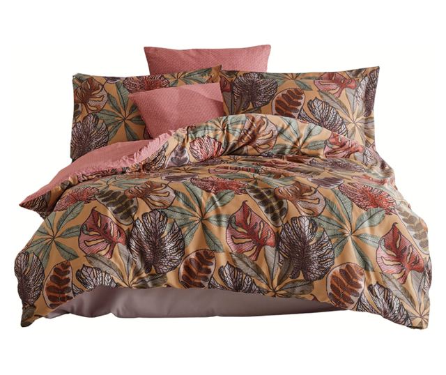 Class Home Collection dupla ágynemű, 100% szatén pamut, 210 TC, 6 darab (200x220 cm takaróhuzat, 240x260 cm lepedő, 4 db 50x70 c