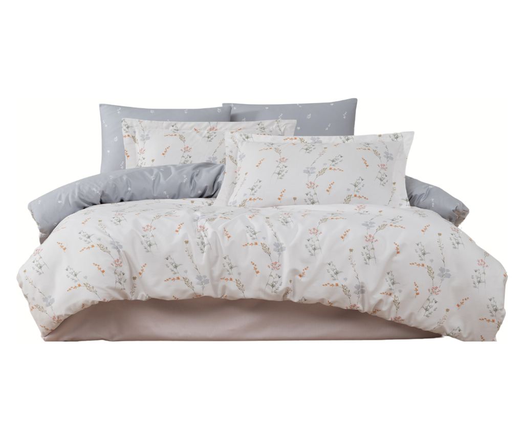 Dupla ágynemű szett, Class Home Collection, 100% szatén pamut, 210TC, 6 részes (paplanhuzat 200x220cm, lepedő 240x260cm) - 3