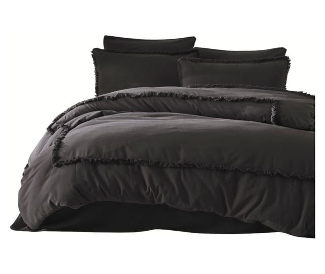 Majoli Bahar Home Collection dupla ágynemű, 100% fonott pamut, 165 gsm, 6 darab (200x220 cm takaróhuzat, 240x260 cm lepedő, 4 db
