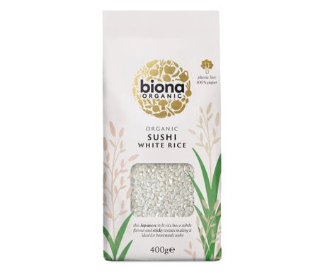 Bijeli sushi riža, organski, 400g, Biona