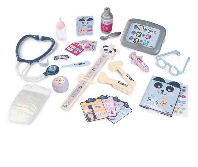 Smoby Baby Care Center baba és kiegészítők szett