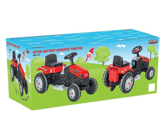 Трактор електрически Pilsan Active 05-116 червен