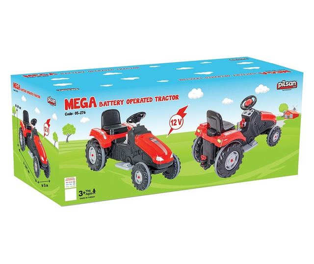 Електрически трактор Pilsan Mega 05-276 червен