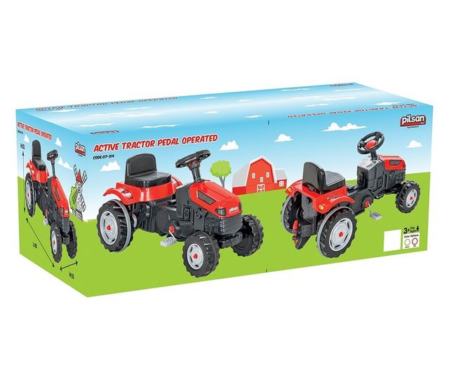 Pilsan Active 07-314 piros traktor pedállal