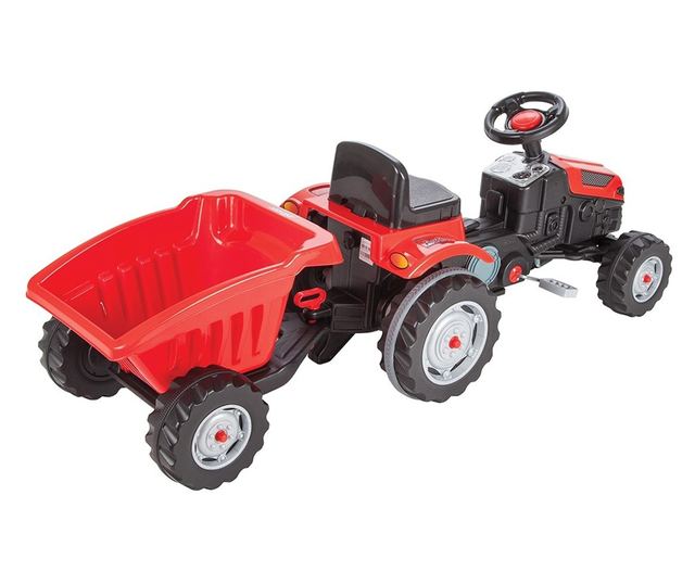 Pilsan Active with Trailer 07-316 piros traktort pótkocsival