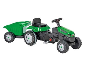 Traktor pedállal és pótkocsival Pilsan Active with Trailer 07-316 zöld