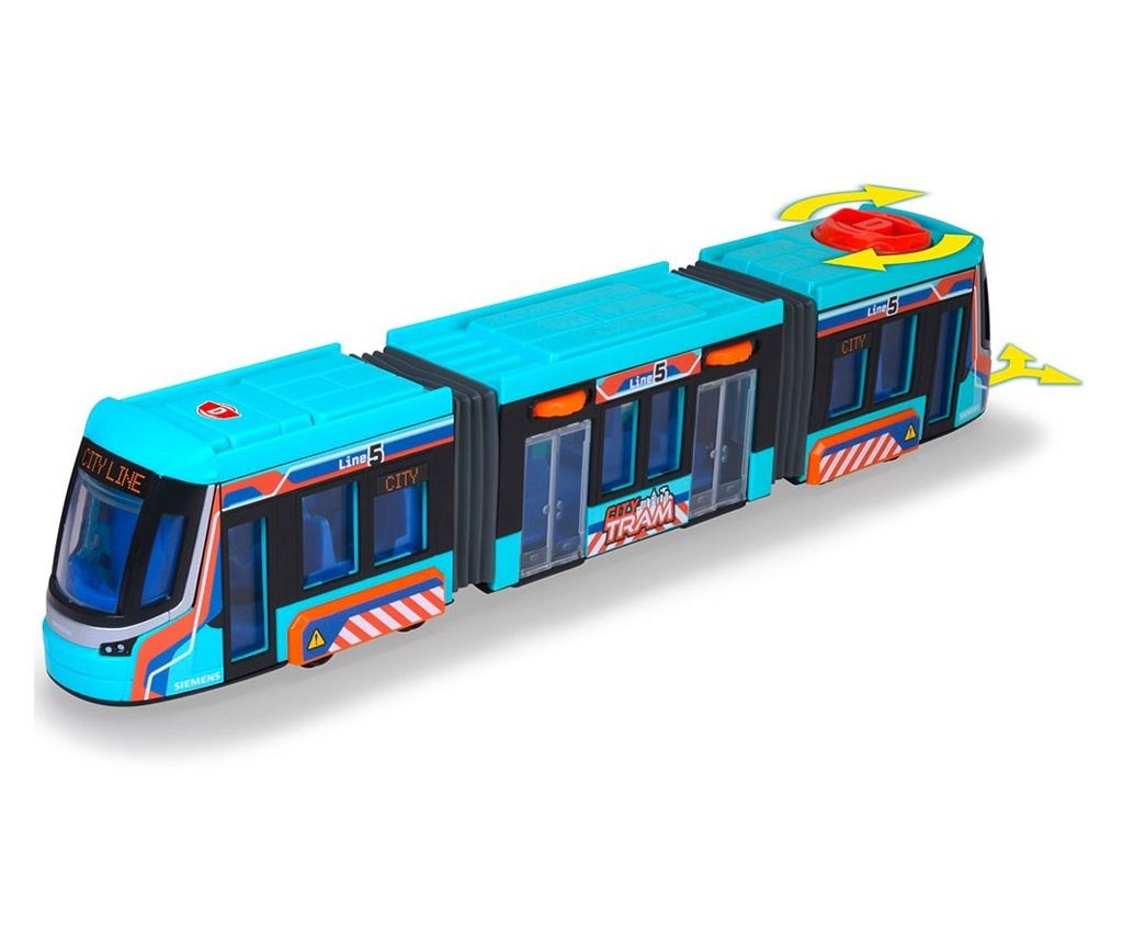 Tramvai Dickie Toys Siemens City Tram 41,5 cm albastru - Vivre