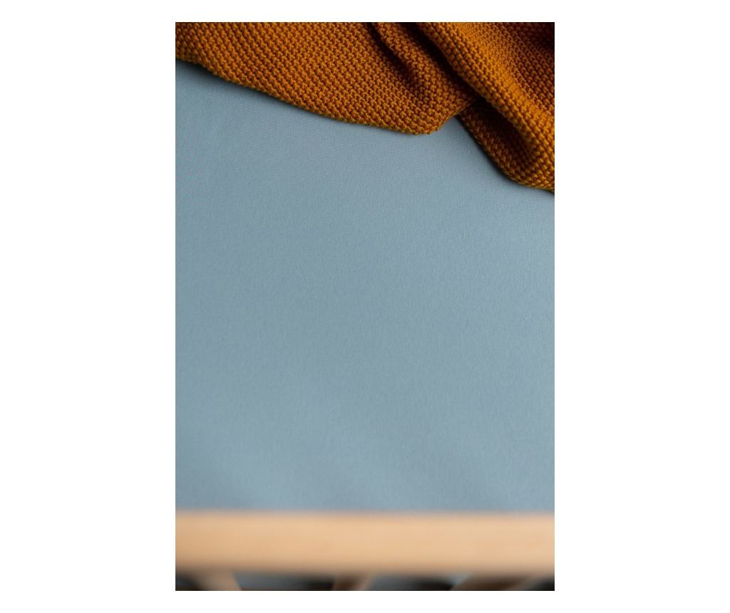 Sensillo Чаршаф с ластик от бамбуков вискоз 140x70 см Син - 4