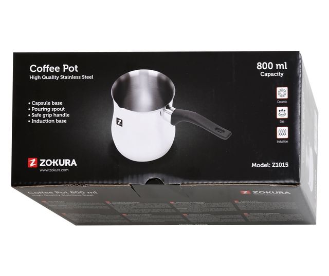 Čajnik 800 ml, inox - Zokura