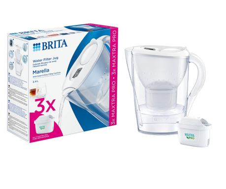 Стартов пакет BRITA Marella 2.4 L + 3 филтъра Maxtra PRO (бял)