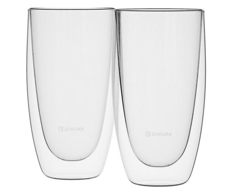 Sada 2 sklenic s dvojitou stěnou, 450 ml - Zokura