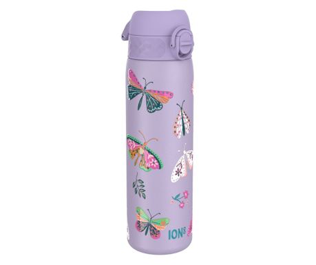 Tanka steklenica za vodo, nerjaveče jeklo, 500 ml, Metulji - Ion8