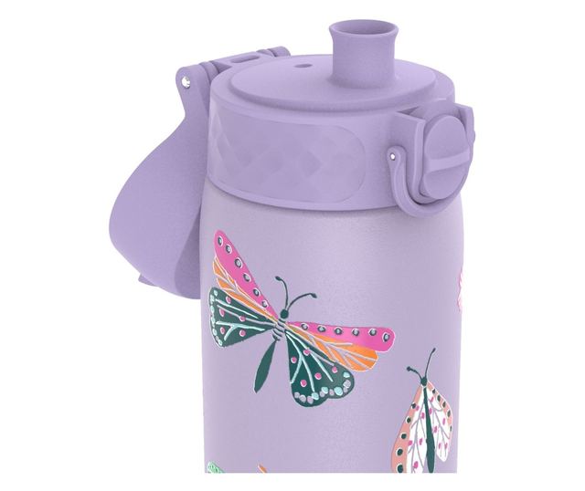 Tanka steklenica za vodo, nerjaveče jeklo, 500 ml, Metulji - Ion8