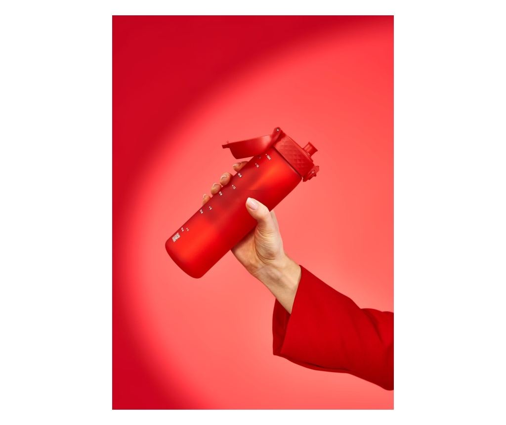 Tanka steklenica za vodo, recyclon, 500 ml, rdeča - Ion8 - 5
