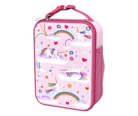 Izolirana torba za malico, 26,5 x 19,5 cm, Unicorn Rainbows - Ion8